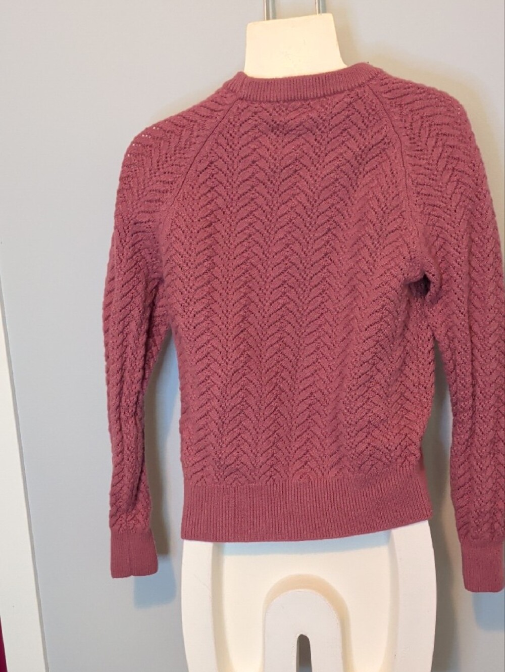 Wilfred Pointelle Crew Sweater - Mauve Pink - Picture 5 of 5